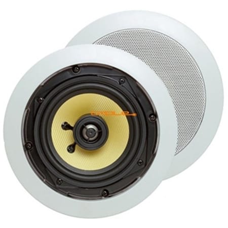Cmple Cmple 1244-N 5.25 in. Surround Sound 2-Way In-Wall-In-Ceiling Kevlar Speakers - Pair - Round 1244-N